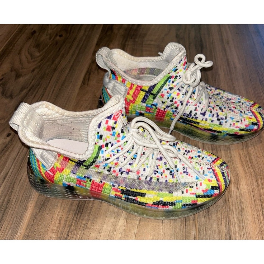 Womens Athletic Multi Colered Tennis‎ Shoes, Sz 6.5